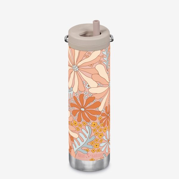Limited Edition 20 oz TKWide Insulated Water Bottle with Twist Cap - Peach Floral Online now