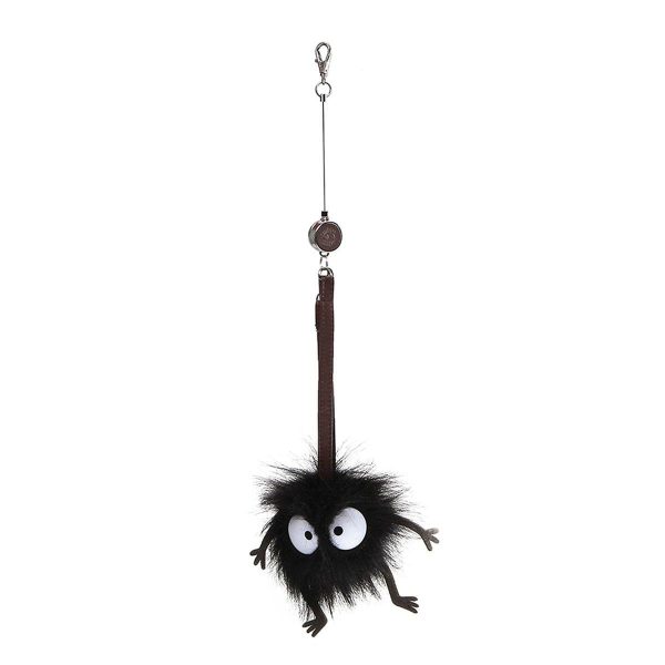Spirited Away Soot Sprite 3.5  Retractable Plush Key Holder Online Hot Sale